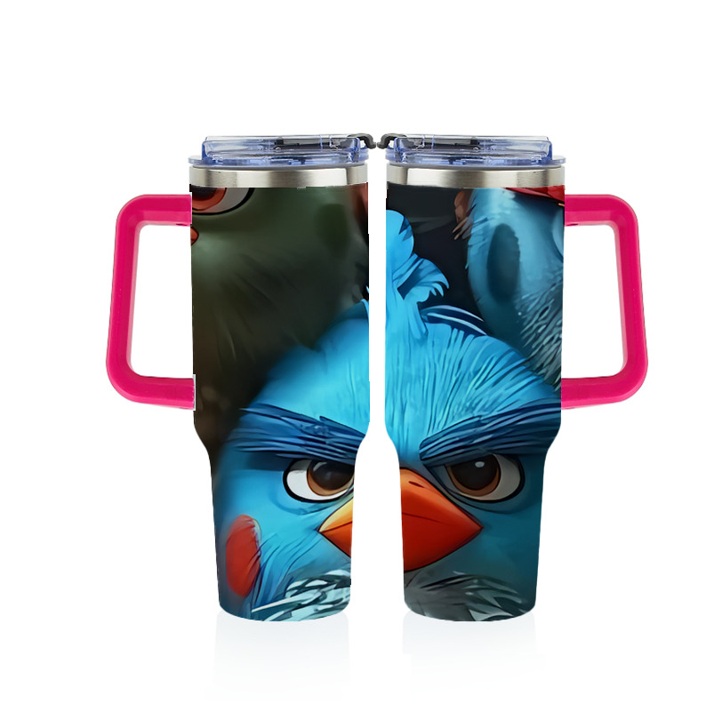 （画像用） Angry Birds アングリーバード 1200ｍLフルプリント車用タンブラー